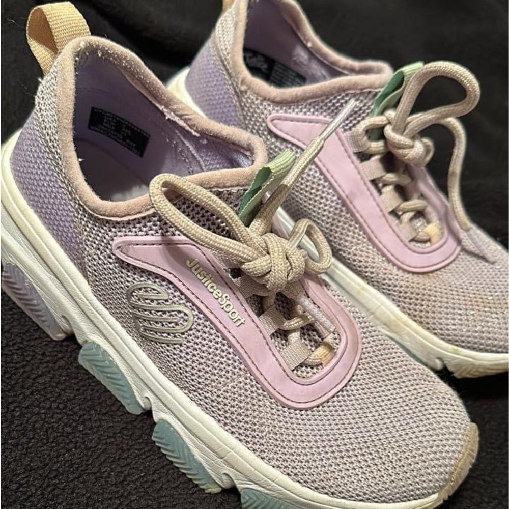 Justice purple sneakers 2y